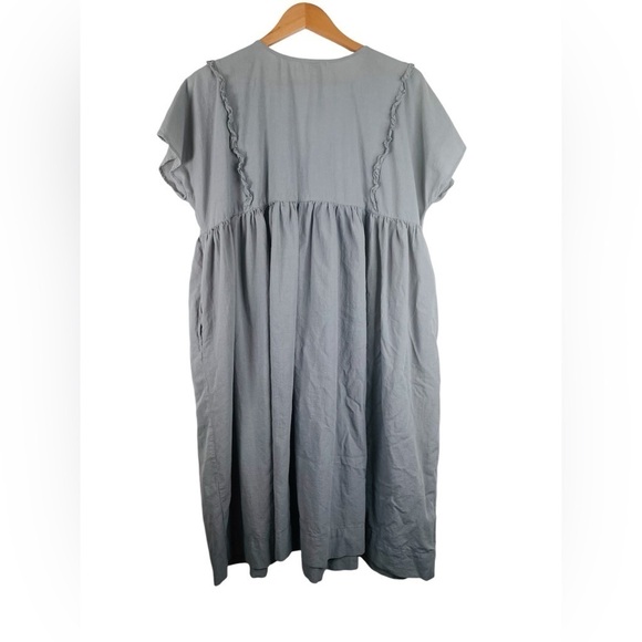 Grade & Gather Blue Cotton Oversized Dress Size Large - Picture 2 of 6
